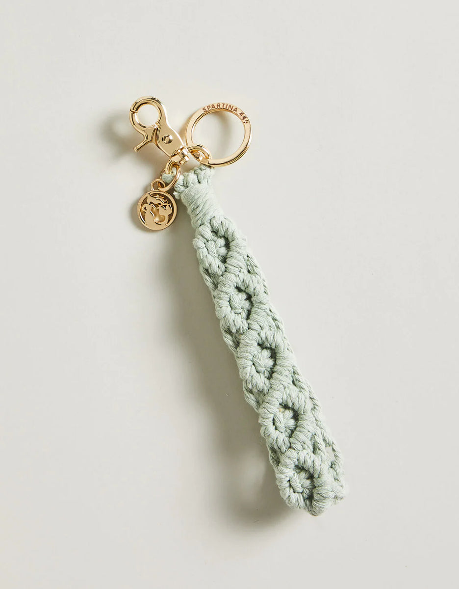 Trendsi Macrame Wristlet Key Chain Chestnut / One Size