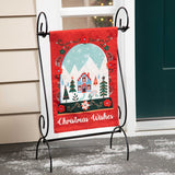 Christmas Wishes Burlap Garden Flag