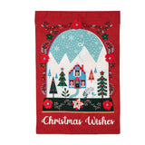 Christmas Wishes Burlap Garden Flag