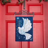 Peace on Earth Dove Linen Garden Flag