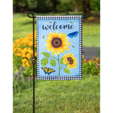 Sunny Sunflower Garden Suede Flag