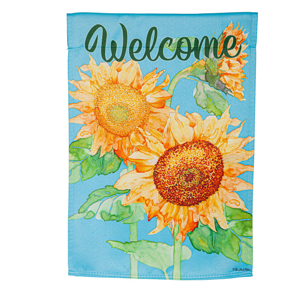 Sunflowers Suede Garden Flag