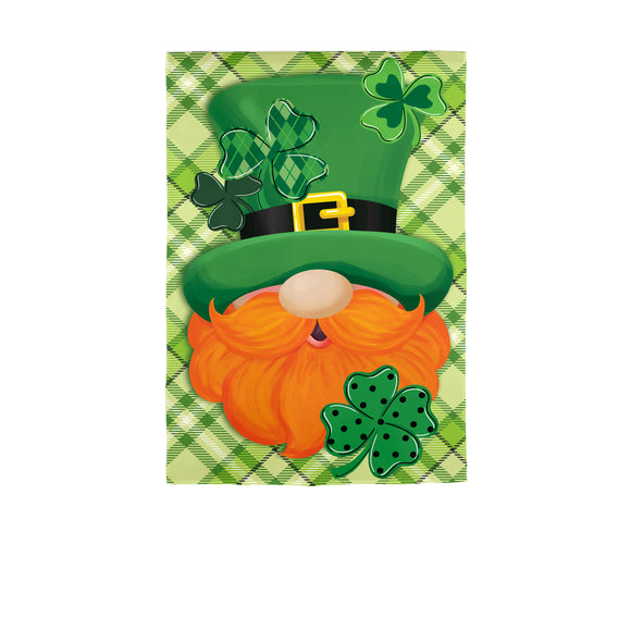 Leprechaun Applique Garden Flag