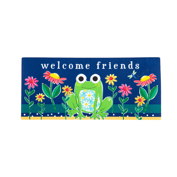 Welcome Friends Frog Sassafras Insert Mat