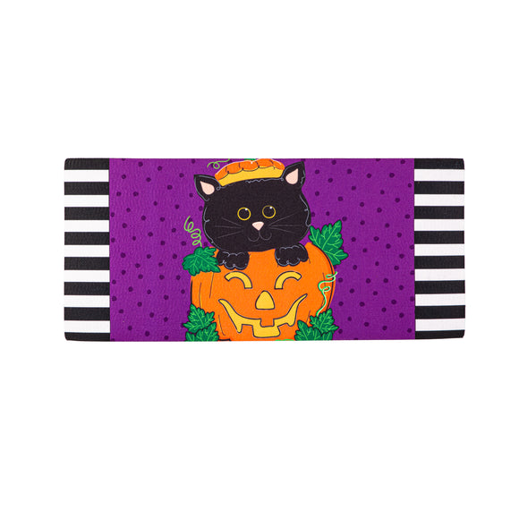 Jack O' Lantern & Black Cat Sassafras Insert Mat