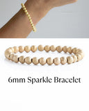 Lenny & Eva 6mm Gold Sparkle Bead Bracelet