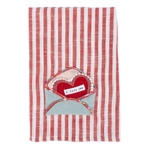 Heart Envelope Tea Towel