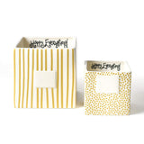 Gold Stripe Mini Nesting Cube Medium