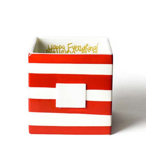 Red Stripe Mini Nesting Cube Medium