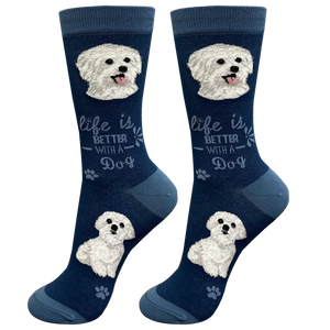 Life is Better Socks Maltese