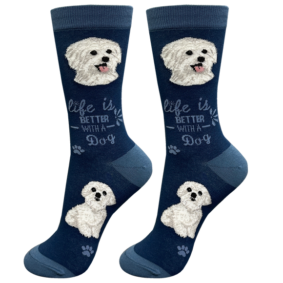 Life is Better Socks Maltese