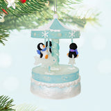 Hallmark Playful Penguins on Carousel Musical Ornament With Light and Motion