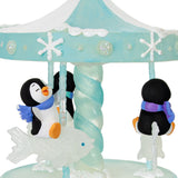 Hallmark Playful Penguins on Carousel Musical Ornament With Light and Motion