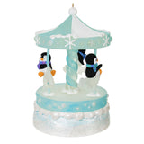 Hallmark Playful Penguins on Carousel Musical Ornament With Light and Motion