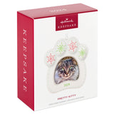 Hallmark Pretty Kitty 2024 Porcelain Photo Frame Ornament