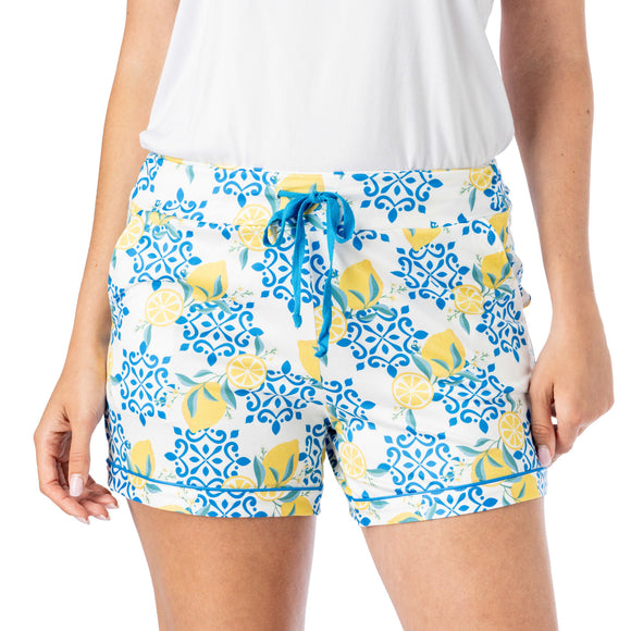 Hello Mello® Lazy Daisy Collection Lounge Shorts Sleepless in Santorini