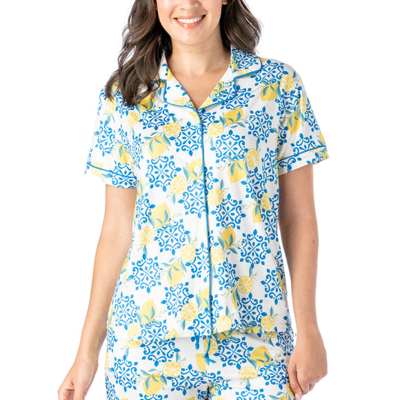 Hello Mello® Lazy Daisy Collection Lounge Top Sleepless in Santorini