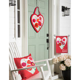 Heart of Flowers Garden Linen Flag