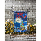 Santa's Sleigh on Christmas Garden Lustre Flag