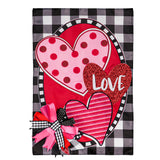 Hearts and Love Garden Applique Flag