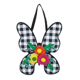 Buffalo Check Butterfly Door Decor