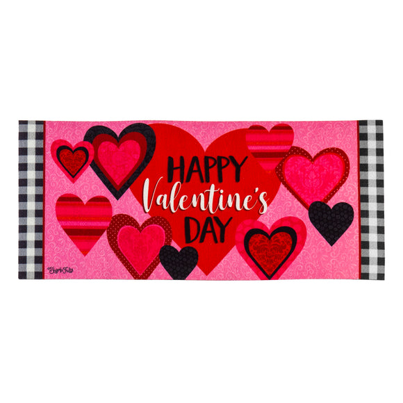 Patterned Valentine's Hearts Sassafras Insert Mat